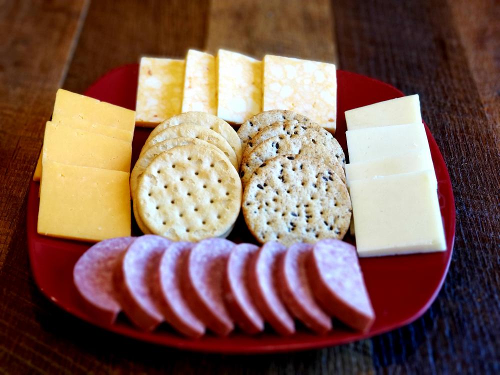 Assorted Cheeses, Salami, & Crackers