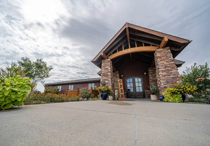 front of winery