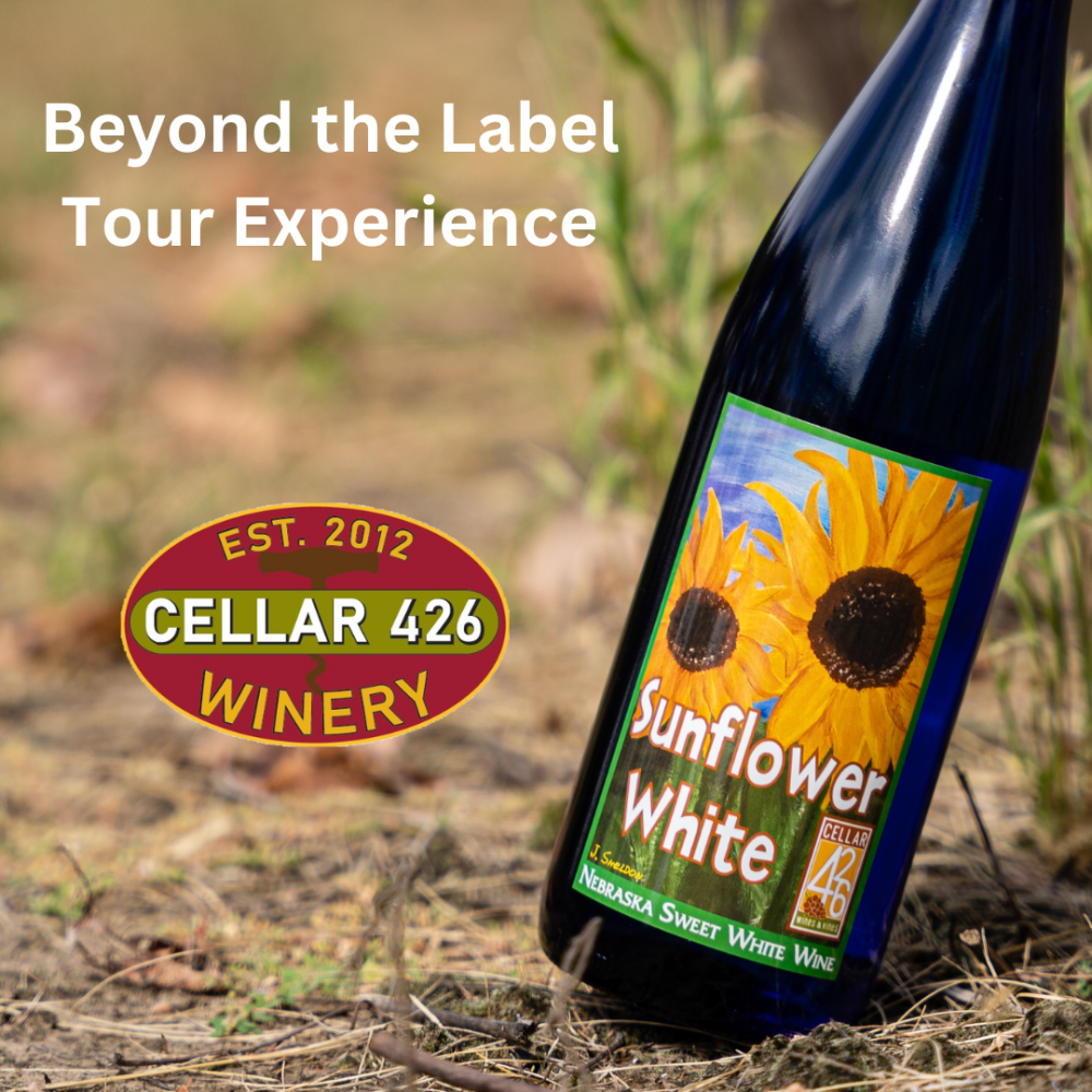 Wine bottle in the vineyard