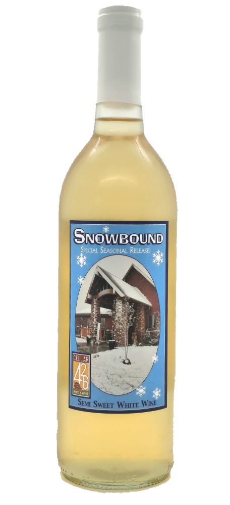 Snowbound wine bottle