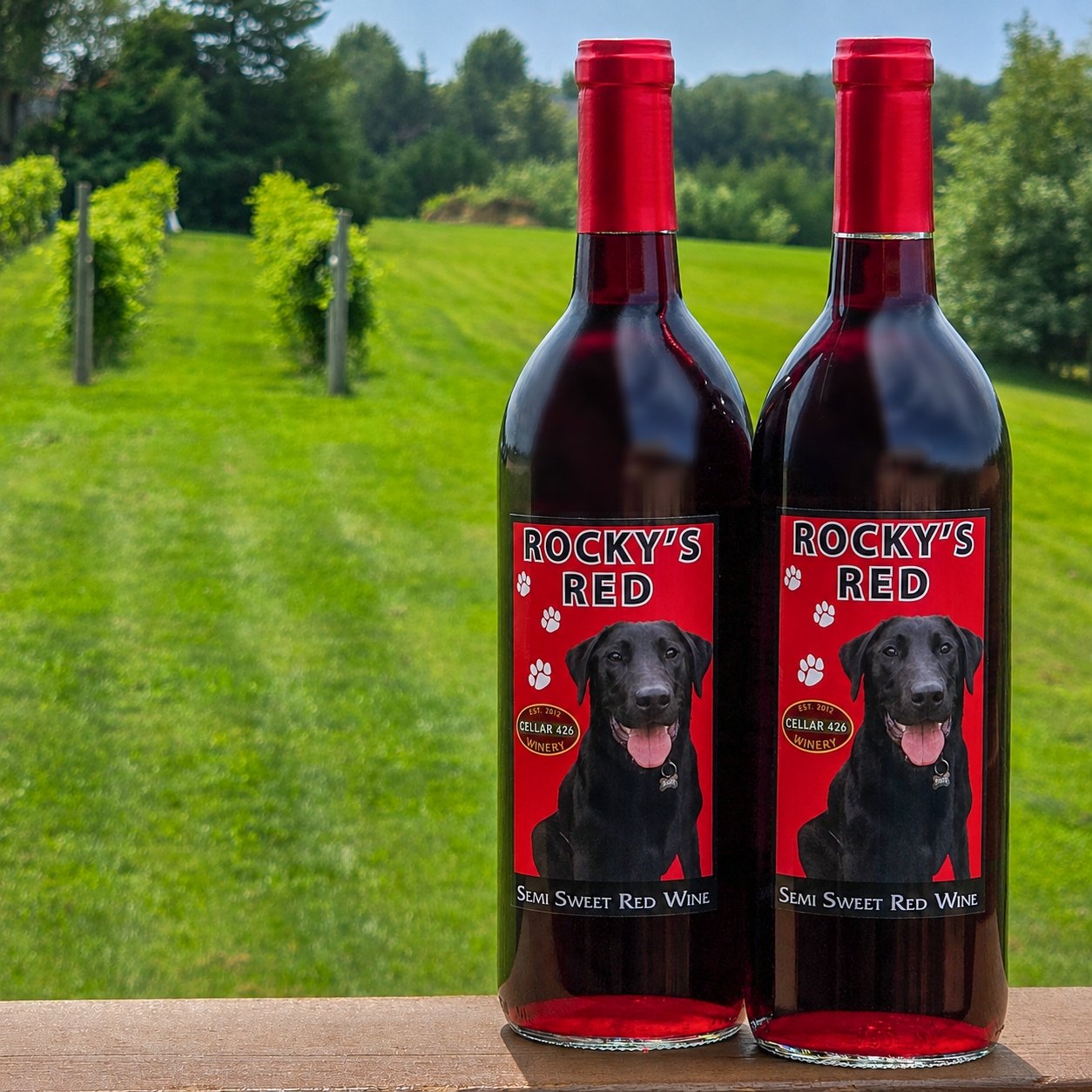 2 bottles of rocky's red