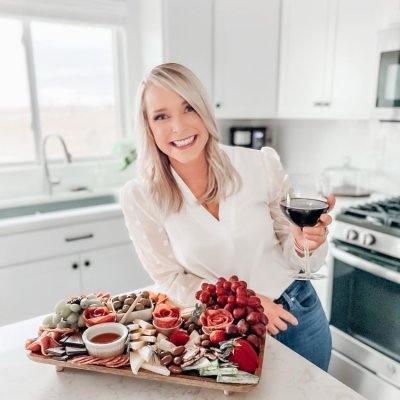 kayla with grapes & Gouda