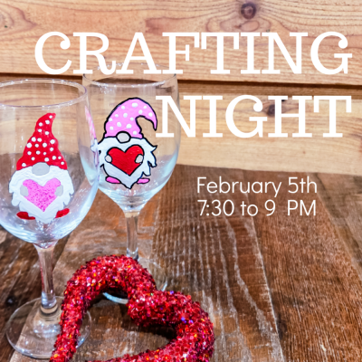 wine glasses with gnomes painted on them